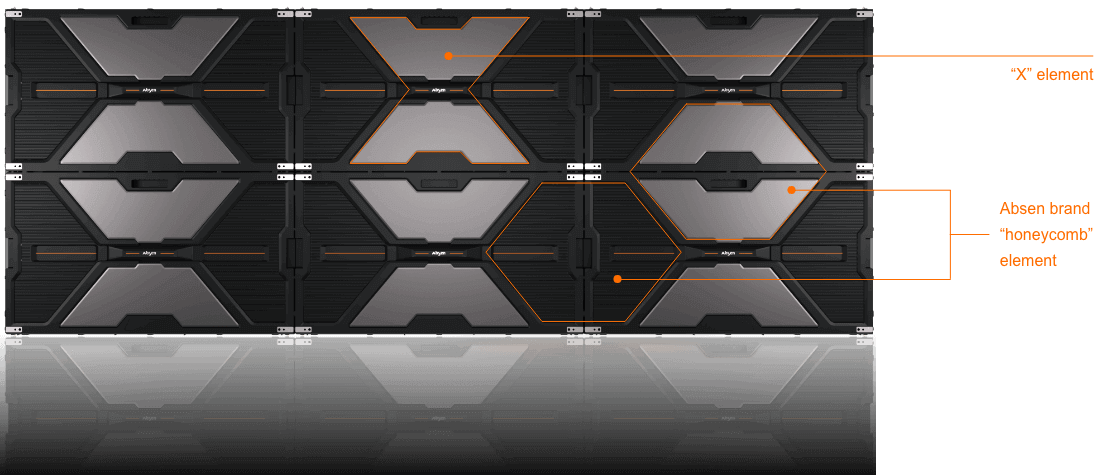 Striking “X” design